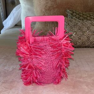 J Crew Raffia Round Handbag NWOT